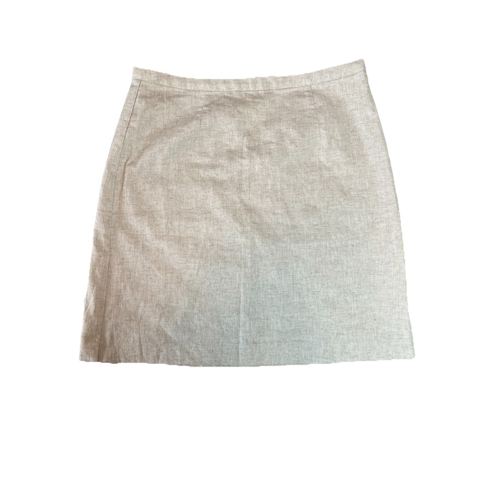 Banana Republic Size 4 Linen Blend Lined Above-Knee Skirt Coastal NWT